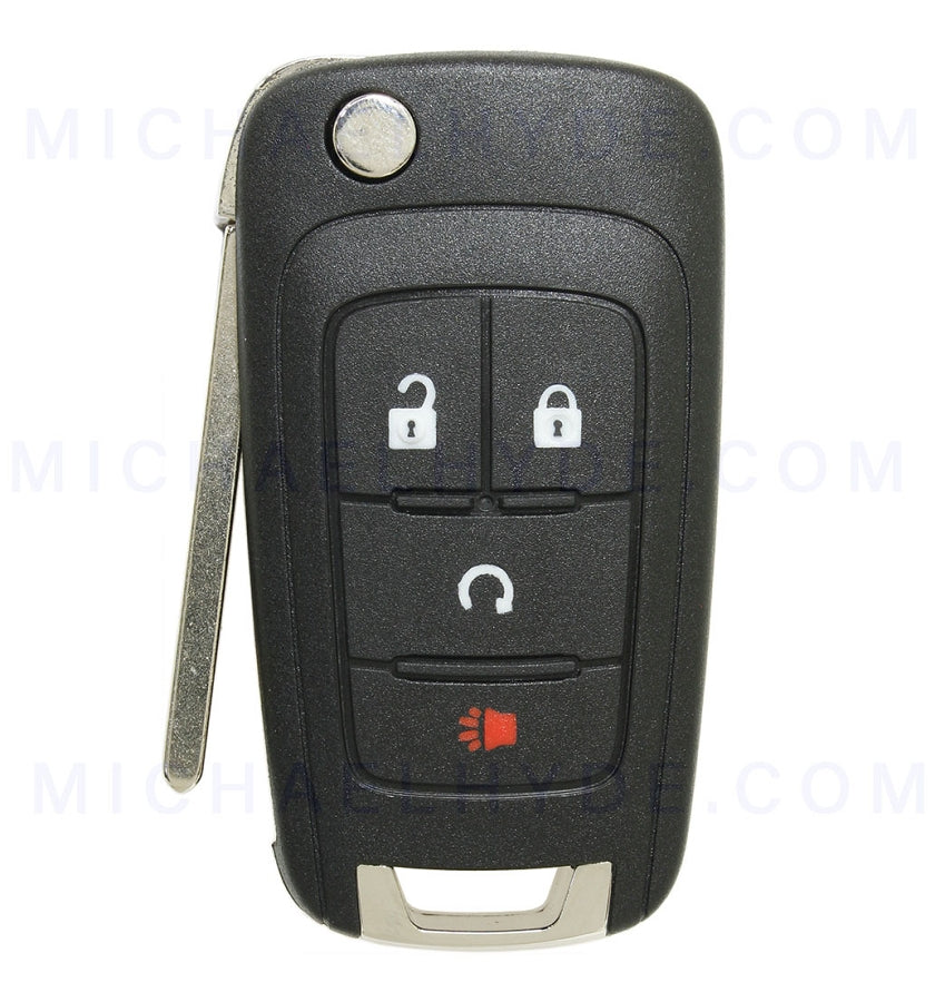 ILCO FLIP-GM-4B3HS - GM 4 Button Flip Key Remote - Trax & Encore (not Prox) FCC: KR55WK500733 - AX00012290 - OE# OE# 13504265, 1351916, 13585811