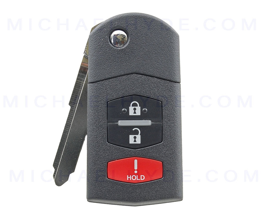 ILCO FLIP-MAZ-3B1 - 3 Button Flip Remote Key - FCC: BGBX1T478SKE125-01 - for MAZDA - OE# CC43-67-5RYC, BBM4-67-5RY - AX00010630