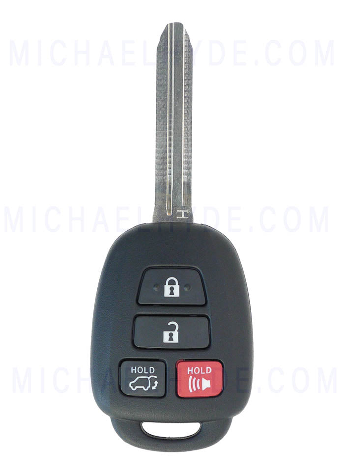 2013-2015 RAV4 Toyota Remote Head Key - H Chip - 4 Button - 89070-42830 Japan Built - Toyota Factory Original - FCC: HYQ12BDM