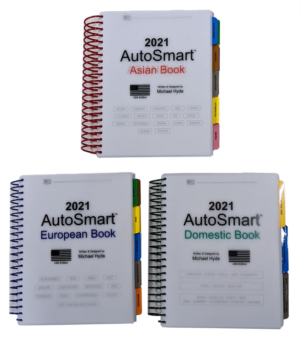 2021 AutoSmart 3 Book Set - Asian, European & Domestic Book Set - In Stock - Ready to Ship