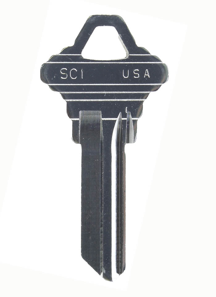 SC1 - Schlage 5pin 'C' keyway - Nickel Plate - 10pack