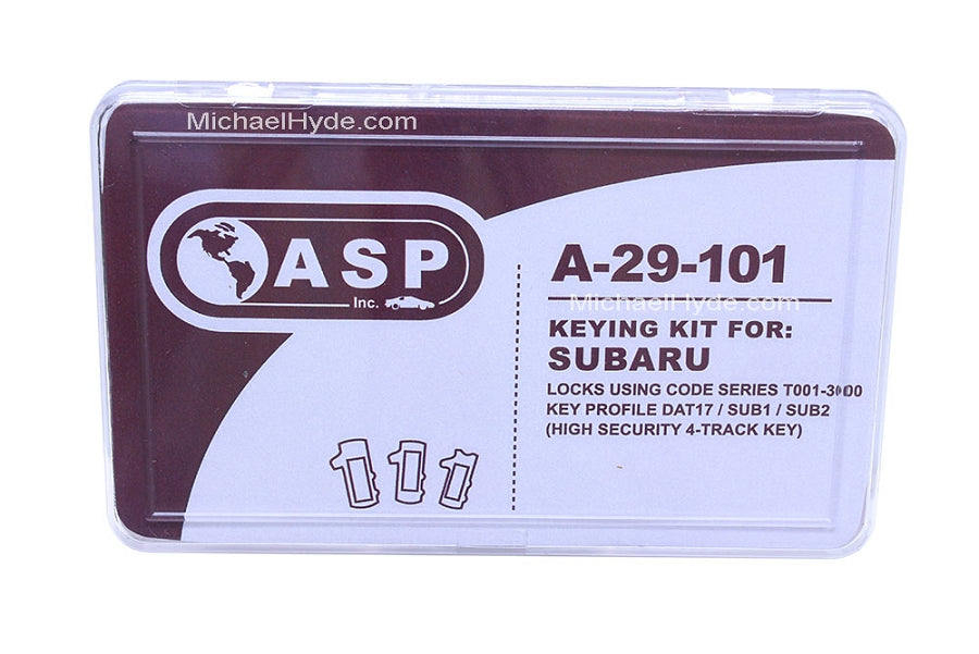 Subaru 4 Track Keying Kit - A-29-101 - ASP - DAT17 - SUB1 - High Security