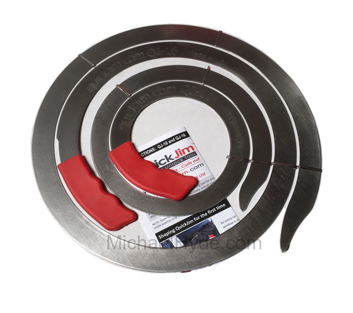 Quick Jim Car Opening Set - Small & Large Tools - Round version of a Slim Jim - Spiral Car Tool
