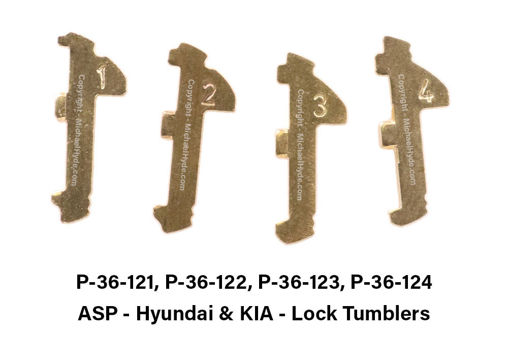 ASP  P-36-121, P-36-122, P-36-123, P-36-124 Hyundai & KIA - Lock Tumblers