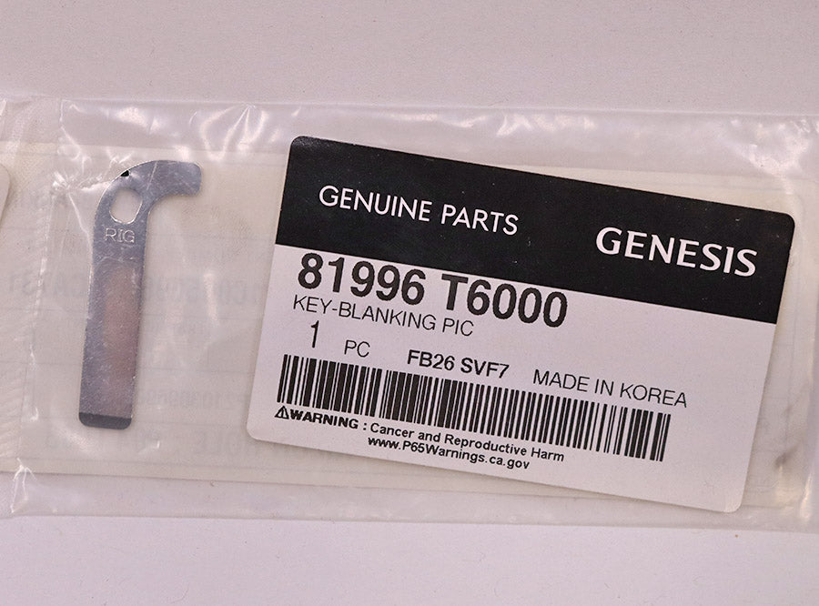 Hyundai/Genesis Prox Emerg Key Blade - OEM - 81996-T6000 - Closeouts