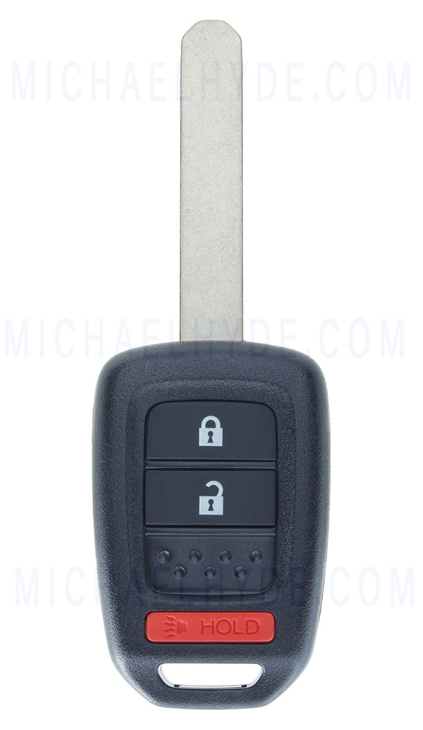 2013-15 Honda Crosstour (Driver 1)  3 Button Remote Head Key (Factory Original) 35118-TY4-A10 - FCC: MLBHLIK6-1T