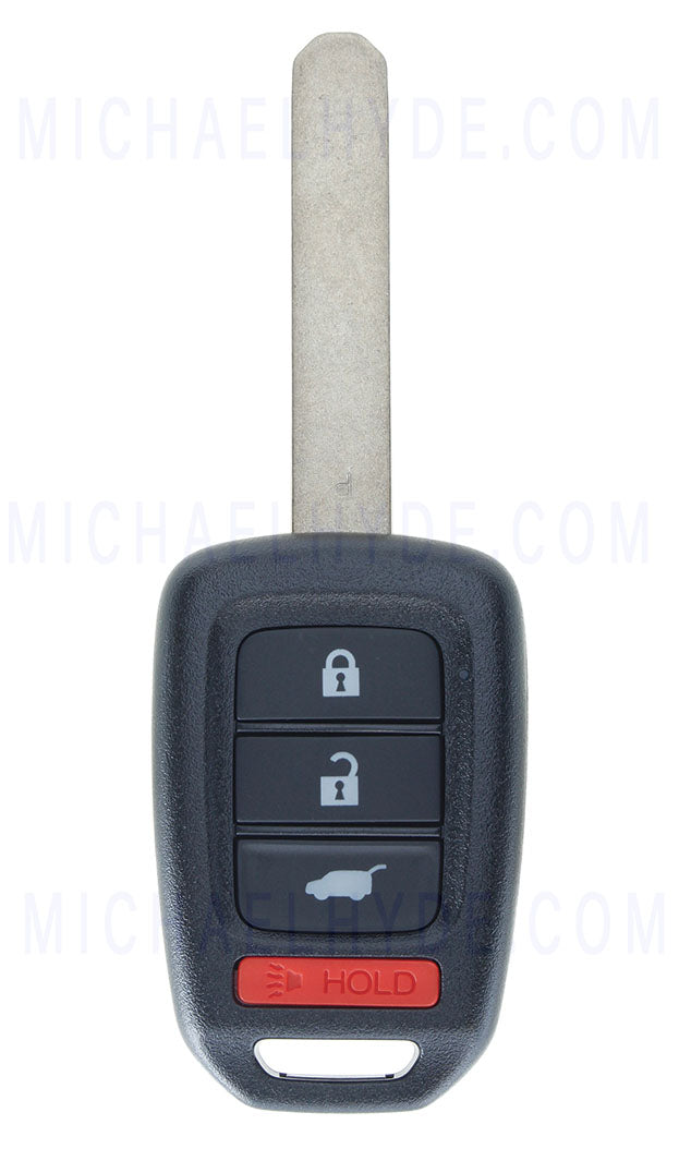 2017-18 Honda Civic 5 Door Remote Head Key - 4 Button - G Chip - 35118-TGG-A00 - FCC: MLBHL1K6-1TA - 433 MHz