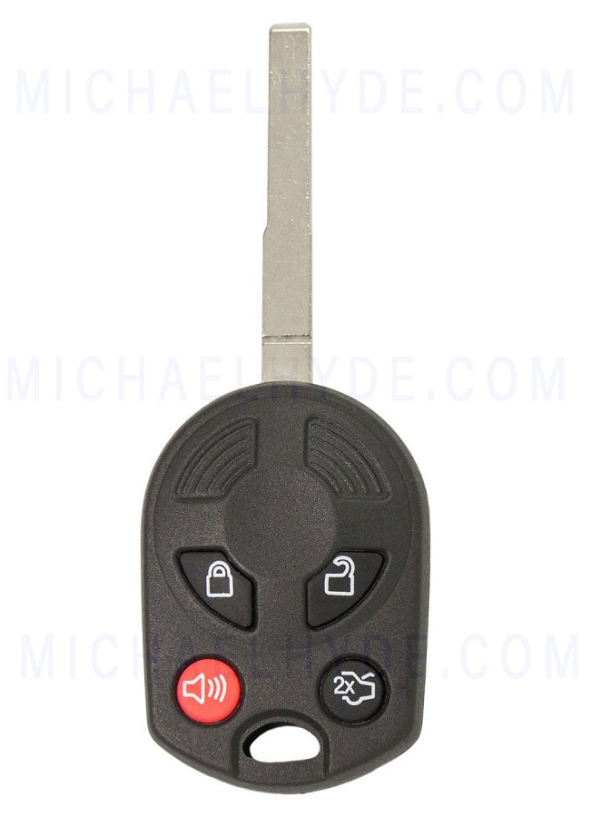ILCO RHK-FORD-4B1HS - 4 Button w/ Trunk Release (HU101) Ford Remote Head Key - Older Style - FCC: CWTWB1U793, OUC6000022 - OE# 164-R8046, 164-R8126