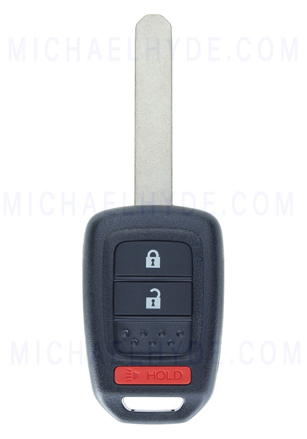 ILCO RHK-HON-3B8 - Honda 3 Button Remote Head Key - FCC: MLBHLIK6-1T - AX00012270 - OE# 35118-TY4-A00