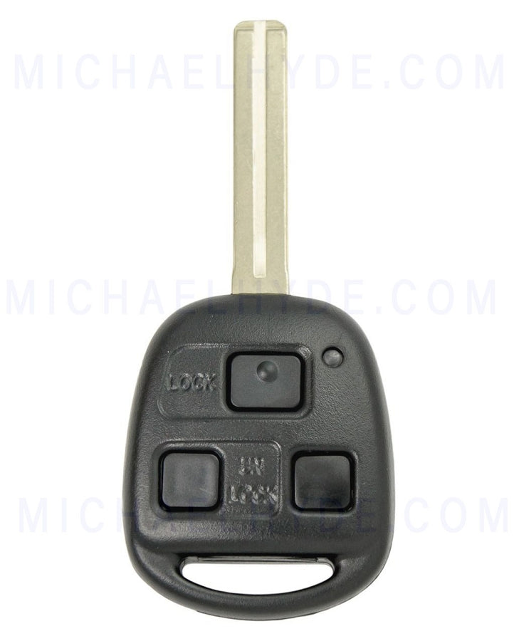 ILCO RHK-LEXUS-3B2 - 3 Button Remote Head Key - FCC: HYQ12BBT - for Lexus with 4D68 Chip & TOY48 Keyway - OE# 89070-48821, 89070-48820 - AX00011960
