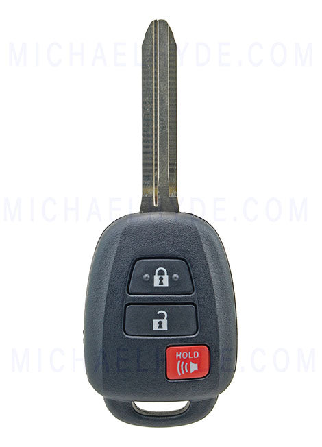 ILCO RHK-TOY-3BH - 3 Button Remote Head Key - FCC: GQ4-52T - Toyota with H Chip - OE# 89071-0R040, 0R120, 0R130, 0C050