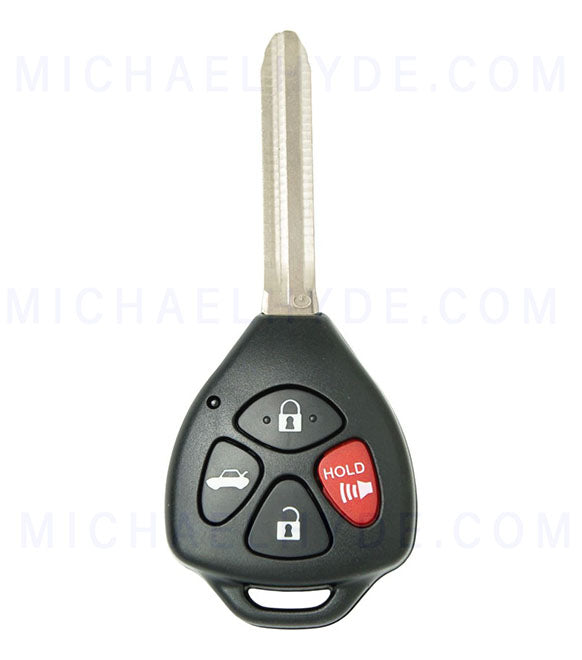 ILCO RHK-TOY-4B1 - 4 Button Remote Head Key - FCC: GQ4-29T - for Toyota with G Chip - OE# 89070-02620 - AX00010740