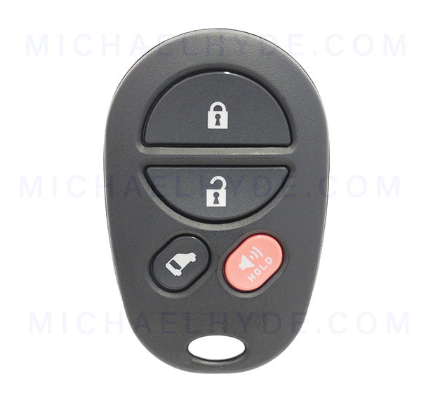 ILCO RKE-TOY-4B3 - 4 Button Fob Remote - FCC: GQ43VT20T - for Toyota SIENNA - OE# 89742-AE020 - AX00011380