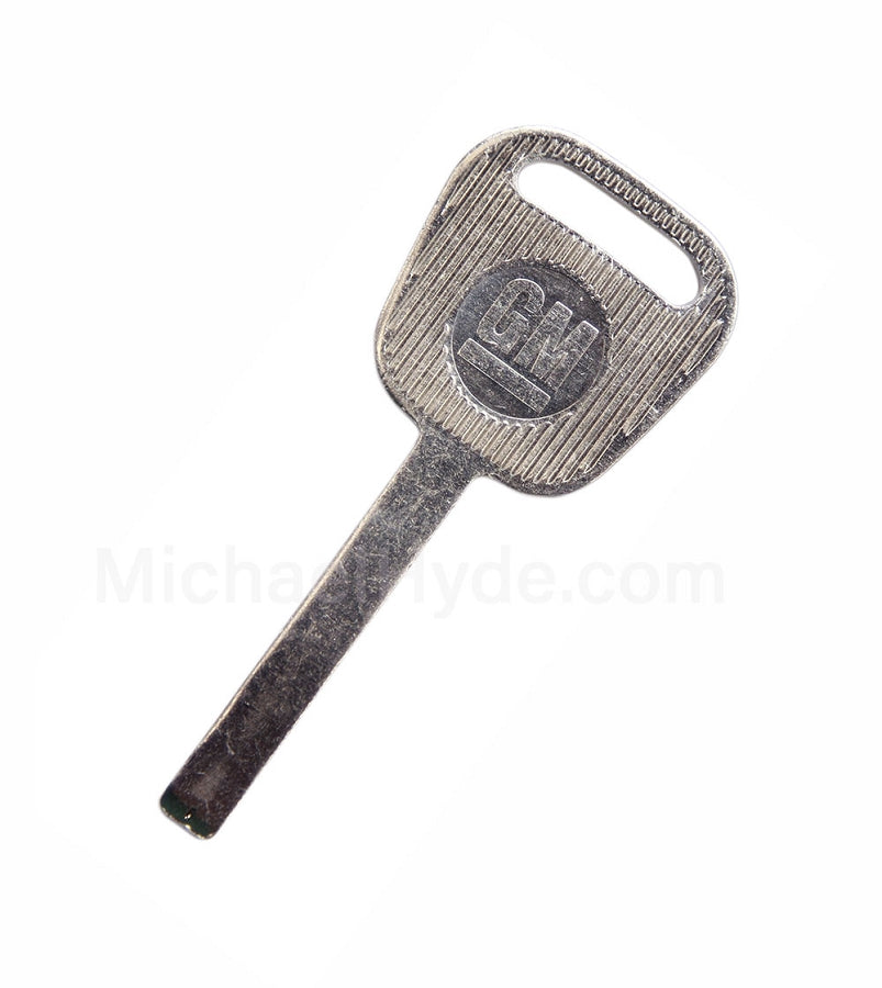 GM Logo HU100 Coined Metal Key (No Chip) Strattec 4225455 (each)