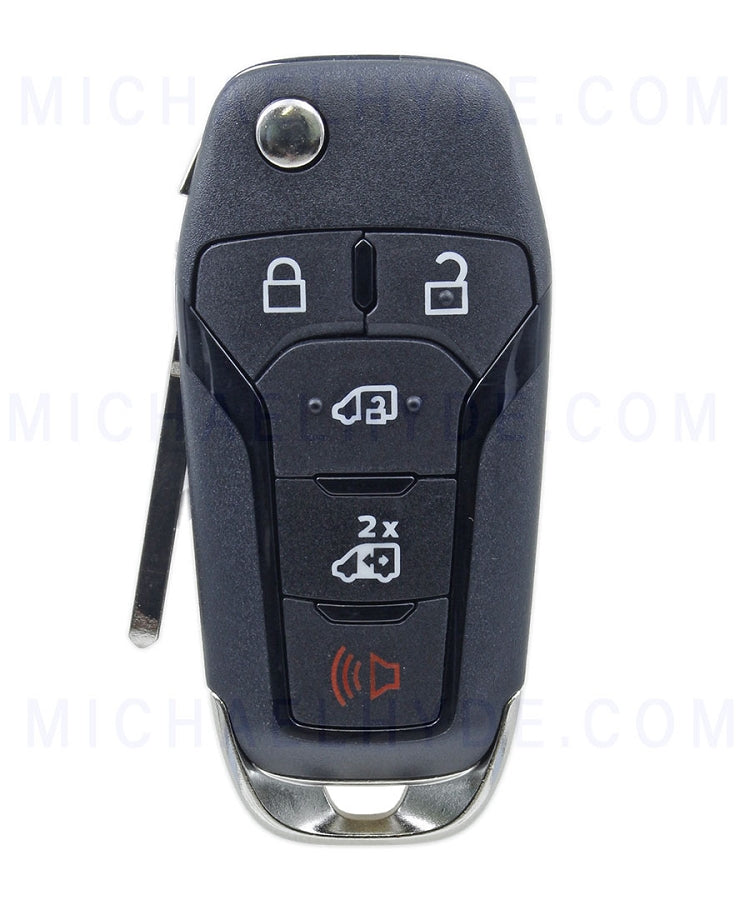 2020+ Ford Transit Connect Flip Remote - 5 Button - Ford Logo - Strattec 5938562 - 2 Track HU101 - 128 bit - Philips 49 - OE# 164-R8255 - FCC: N5F-A08TAA