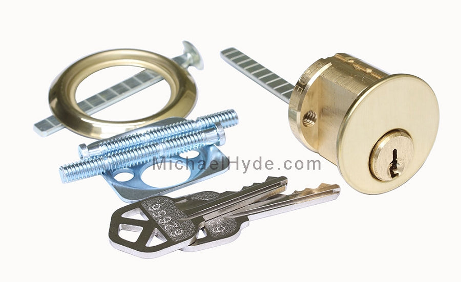 ILCO Rim Cylinder KW1 keyway - Brass Finish 605 - 7075KW10-03-KA2 (Kwikset)