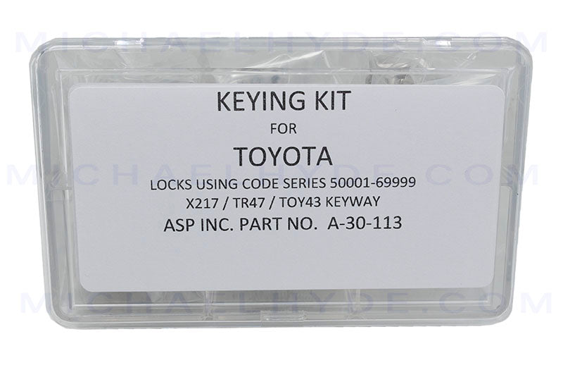 ASP A-30-113 (A30113) Toyota Tumbler Keying Kit - X217 TR47 TOY43 - Code Series 50001-69999