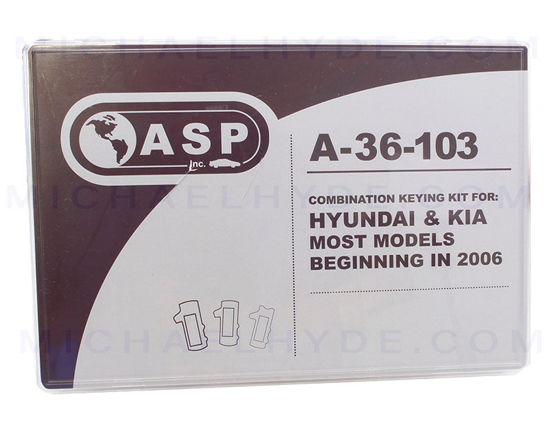 ASP A-36-103 Newer Hyundai and Kia Tumbler Bitting Kit - A36103