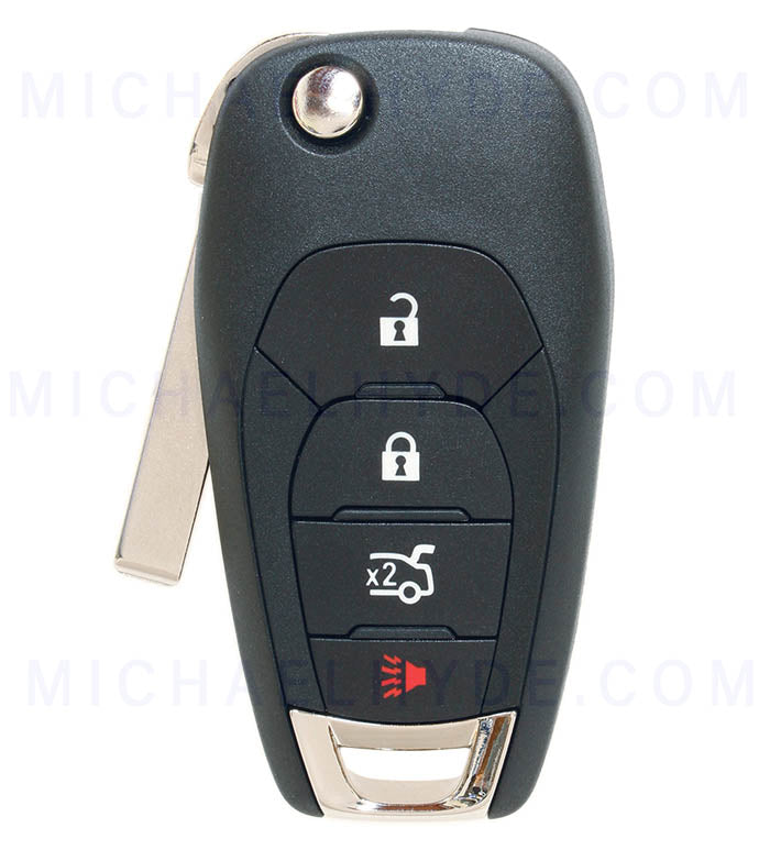 Chevy Cruze 4 Button Flip Key Remote 315MHz - HU100 - FCC: LXP-T003 - GM# 13588756 - XL7