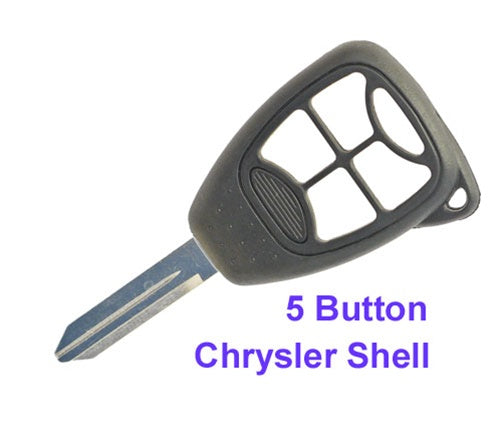 5 Button Chrysler Dodge Jeep Remote Shell Key