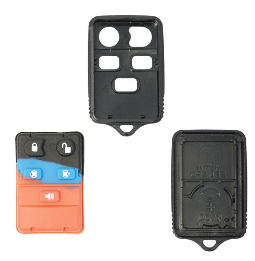 Ford 5 Button Replacement Remote Case with Rubber Pad