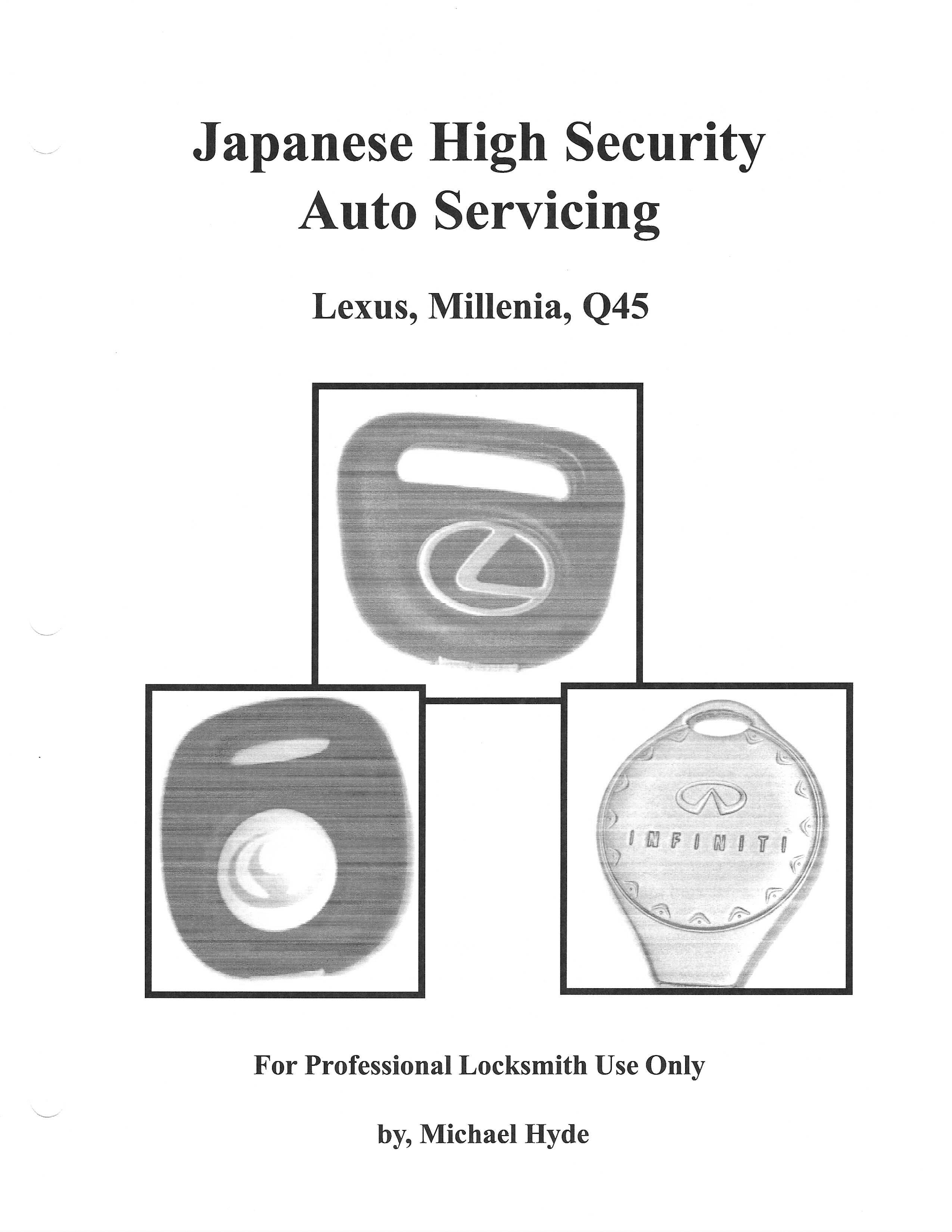 Japanese High Security Auto Servicing - Older Models