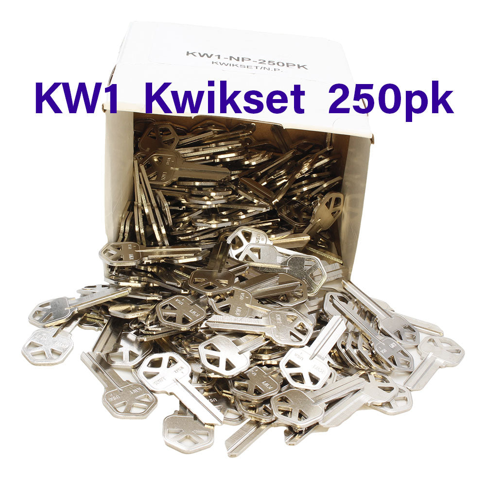 KW1 - Kwikset 5pin keyway - Nickel Plate NP - 250 pack - Made in USA - KWI