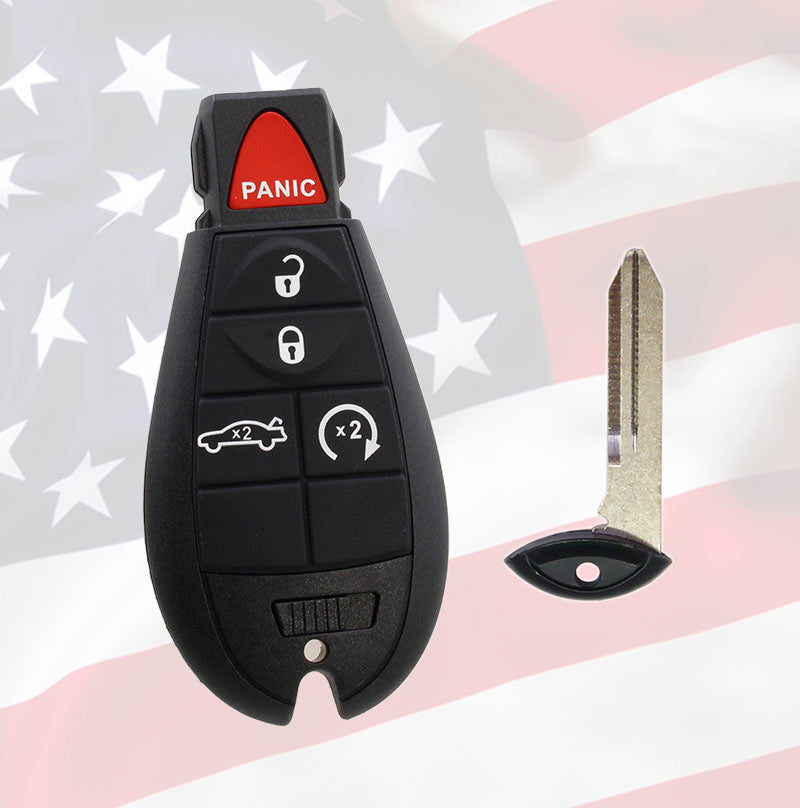Fobik 5 Button - FCC: IYZ-C01C - Chrysler, Dodge, Jeep - National Brand - Includes Emerg Key - also replaces M3N5W783X