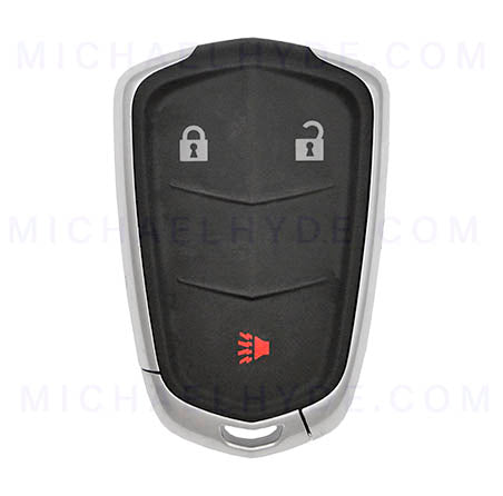 PRX-CAD-3B1 - Cadillac 3 Button Proximity Remote Fob - FCC: HYQ2AB - 315 Mhz - AX00013160 - ILCO Look-Alike-Remotes - Includes Emerg Key - OE Part: 13580797, 13598525