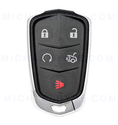 PRX-CAD-5B2 - Cadillac 5 Button Proximity Remote Fob - FCC: HYQ2EB - 433 Mhz - AX00013240 - ILCO Look-Alike-Remotes - Includes Emerg Key - OE Part: 13598538