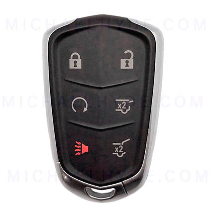 PRX-CAD-6B2 - Cadillac 6 Button Proximity Remote Fob - FCC: HYQ2AB* - 315 Mhz - AX00013180 - ILCO Look-Alike-Remotes - Includes Emerg Key - OE Part: 13580812, 13594028, 13598511, 13510242