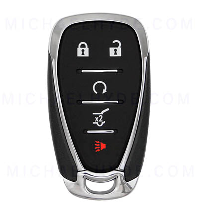PRX-CHEVY-5B3 - Chevy 5 Button Proximity Remote Fob - FCC: HYQ4AA - 315 Mhz - AX00013350 - ILCO Look-Alike-Remotes - Includes Emerg Key - OE Part: 13584498, 13529650