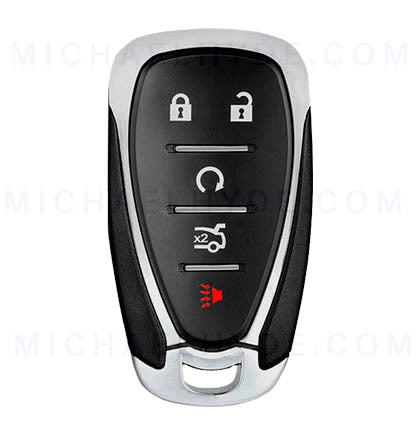 PRX-CHEVY-5B4 - Chevy 5 Button Proximity Remote Fob - FCC: HYQ4AA - 315 Mhz - AX00013340 - ILCO Look-Alike-Remotes - Includes Emerg Key - OE Part: 13529663, 13508768, 13584496