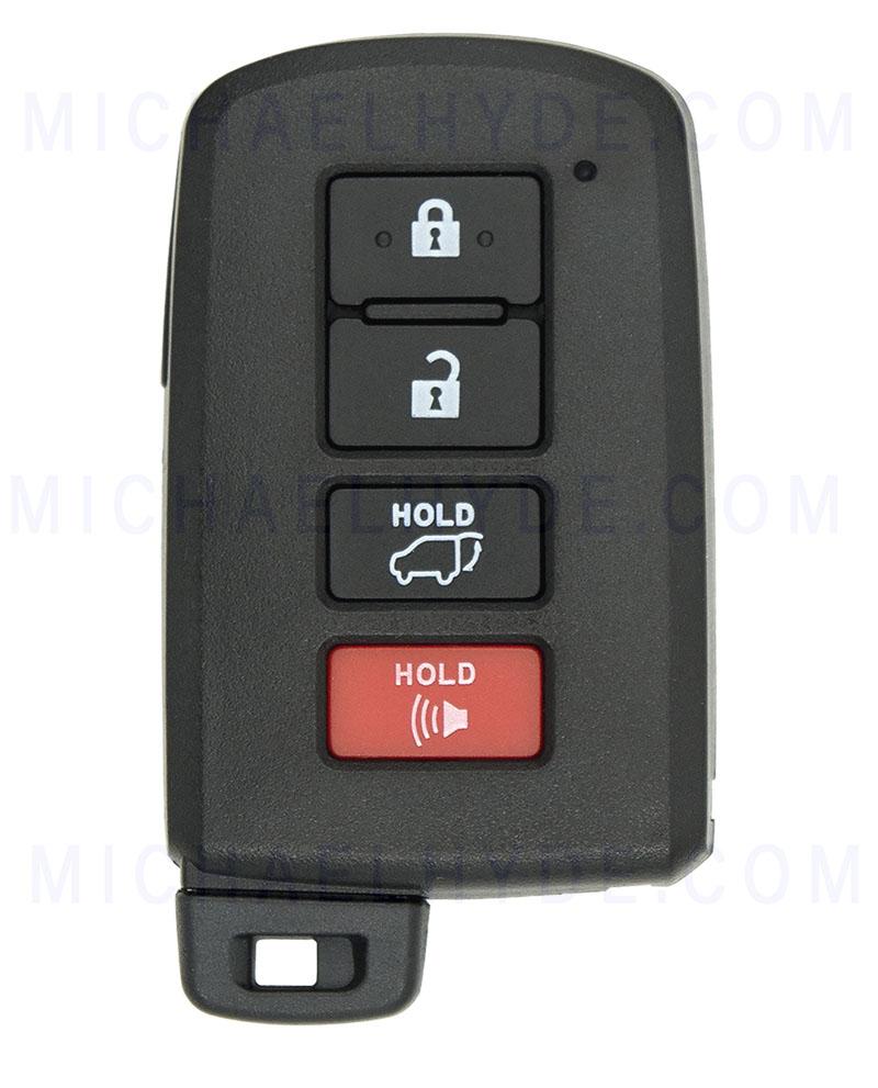 ILCO PRX-TOY-4B12 - Toyota 4 Button Prox - FCC: HYQ14FBA - Emergency Key Included - Aftermarket for Toyota - OE# 89904-0R080 - AX00014760 - 036448256952