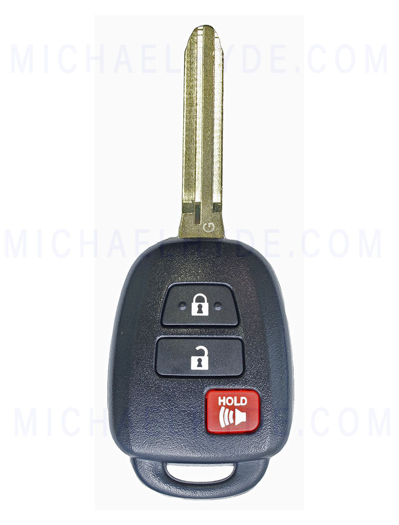ILCO RHK-TOY-3PCG - Toyota Prius C - 3 Button Remote Head Key w/ G Chip - OEM# 89070-52F60 - FCC: HYQ12BDM - AX00015330 - 036448258239
