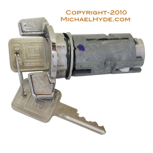 701398 GM Ignition Lock (coded with keys) Chrome (Auto Transmission) Strattec Lock Part