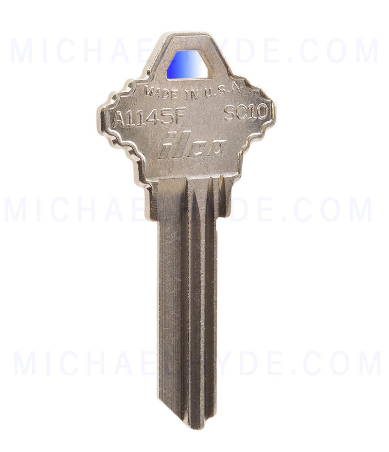 SC10 - Schlage 6-pin 'F' keyway - 10 pack - Nickel Plate - 036448101044 - AL4425302B