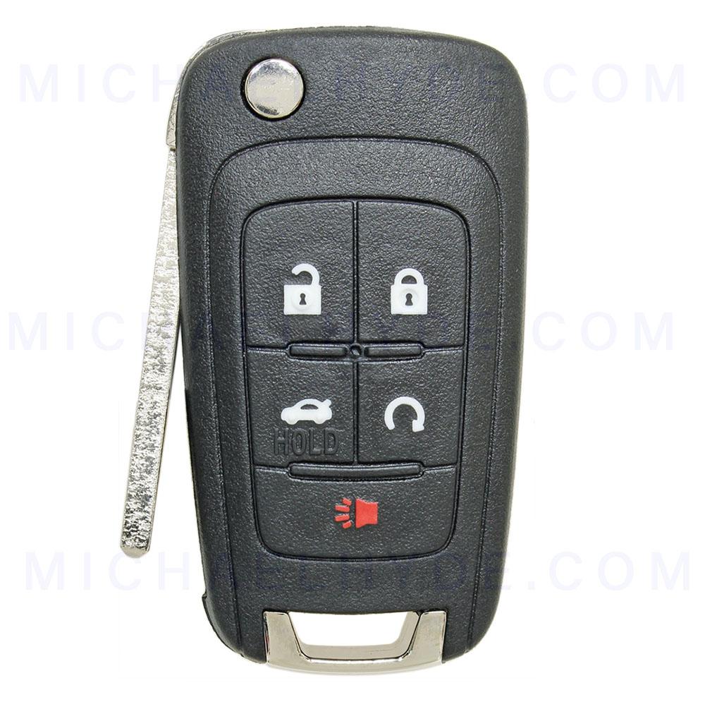 ILCO FLIP-GM-5B2HS - GM 5 Button Flip Key Remote - Fits many models (not Prox) FCC: OHT01060512 - OE# 13504199, and more