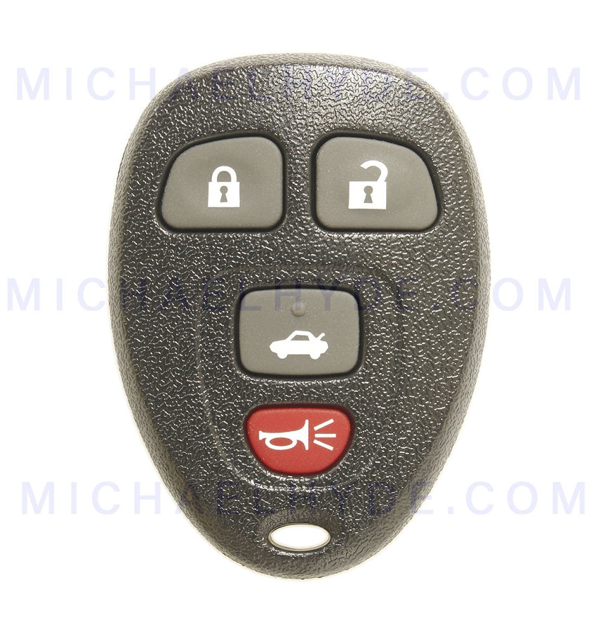 FCC: KOBGT04A - 4 Button GM Remote Keyless Fob - 315 Mhz - with Trunk-Hatch Release (aftermarket)