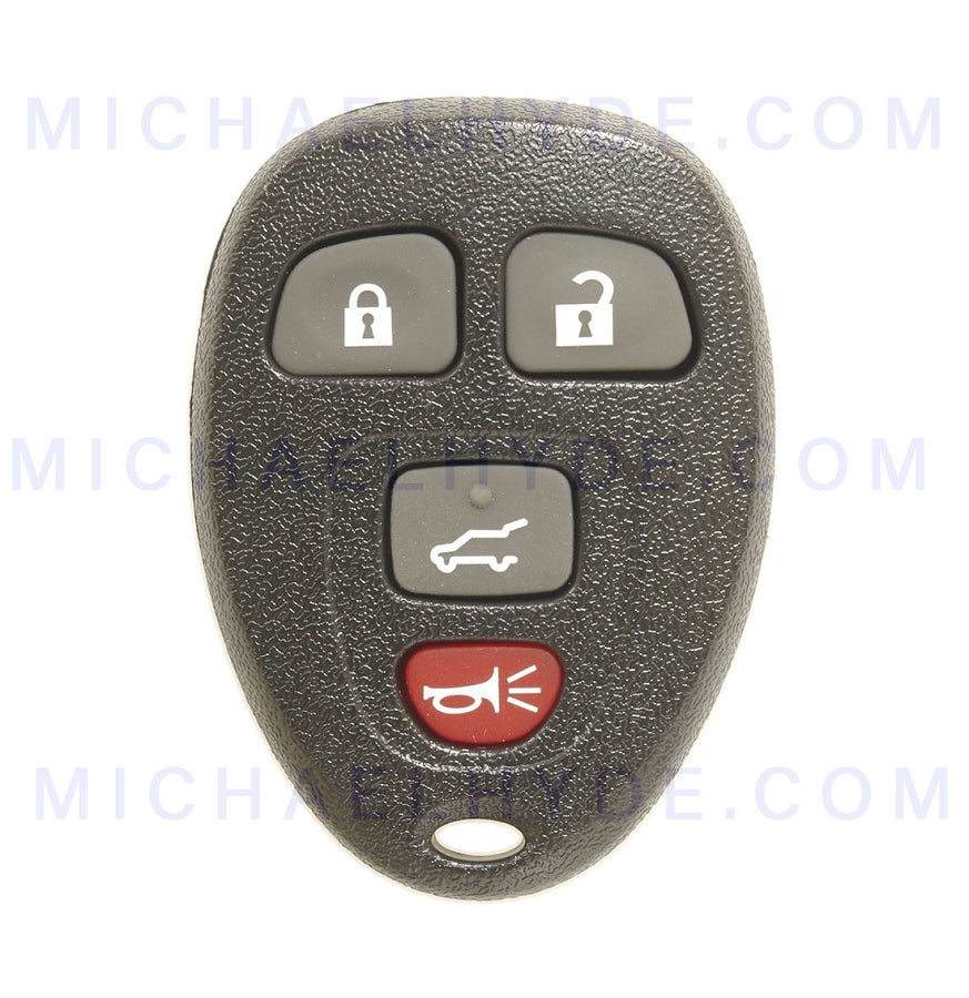 FCC: OUC60270, OUC60221 - 4 Button GM Remote Keyless Fob - 315 Mhz - with Trunk-Hatch Release (aftermarket)