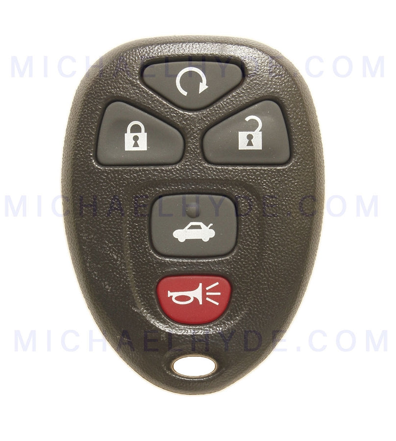 GM 5 Button Remote Case (K) with Serrated Edges - Replacement Shell
