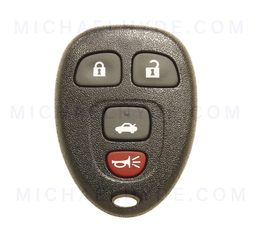 GM 4 Button Remote Case (N) with Serrated Edges - Replacement Shell