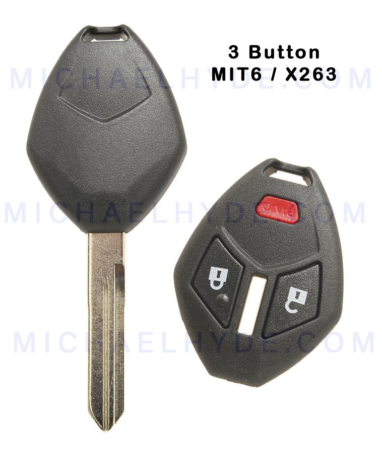Mitsubishi Remote Head Shell Key - 3 Button - MITS MIT6 - X263