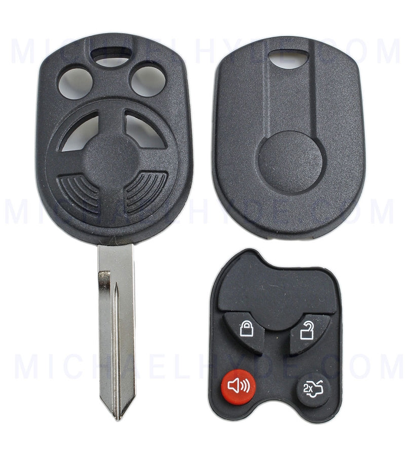 H75 4 Button Old Style Remote Shell - Ford, Lincoln, Mazda & Mercury - Snap Together Shell - RS-FOR-066 - CLOSEOUTS