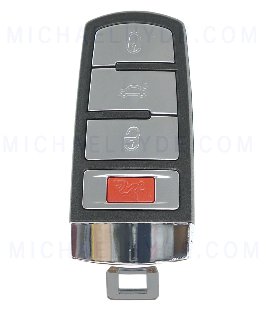 RSK-VW-4B1 - Volkswagen 4 Button Remote Slot Key - FCC: NBG009066T, ILCO Brand with Chip AX00013000, OEM #HLO 3C0 959 752 N, 752 BB, 752 AE, 752 AM, 3C0 959 752N, 752BB, 752AE, 752AM