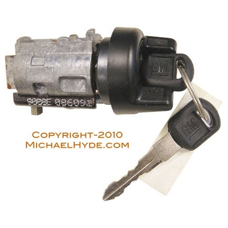701869 GM Ignition Lock (coded with keys) Black (PB) Manual Transmission - Strattec Lock Part
